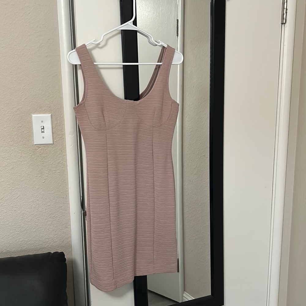 Blush body con dress